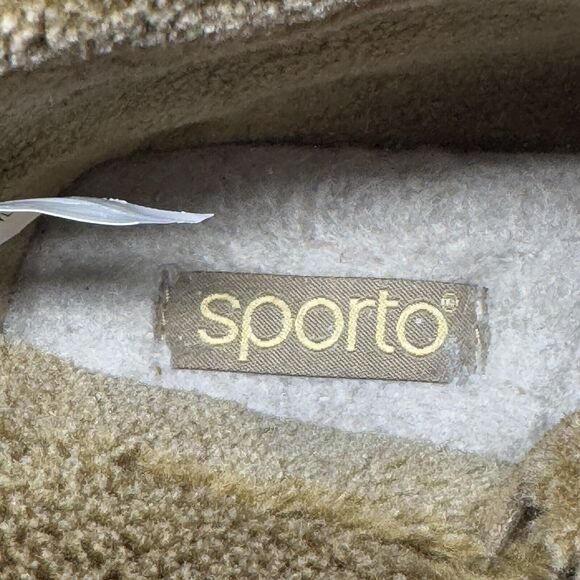 Sporto Brown Suede Moccasin Boots Fleece Lined Size 9.5 - Picture 3 of 5